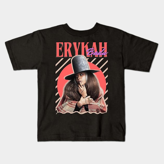 ErykahErykah Badu Vintage 1971 // Baduizm Original Fan Design Artwork Kids T-Shirt by A Design for Life